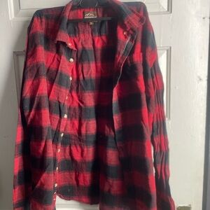 Red and Black Plaid Men's Shirt